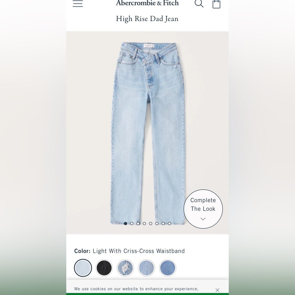 Abercrombie Dad Jean w/ offset buttons